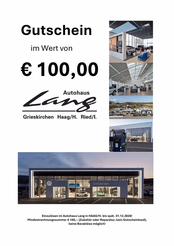 100€ Gutschein - Autohaus Lang – Bild 1